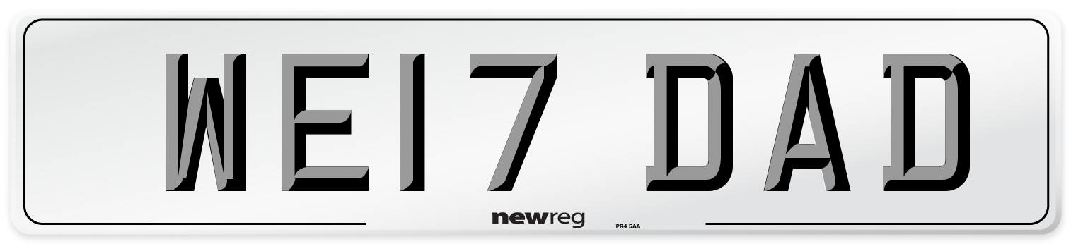 WE17 DAD Number Plate from New Reg